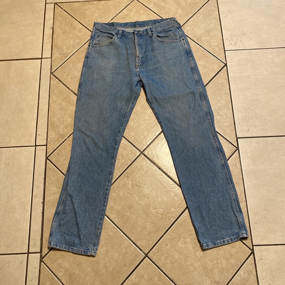 Wrangler regular fit denim jeans.
